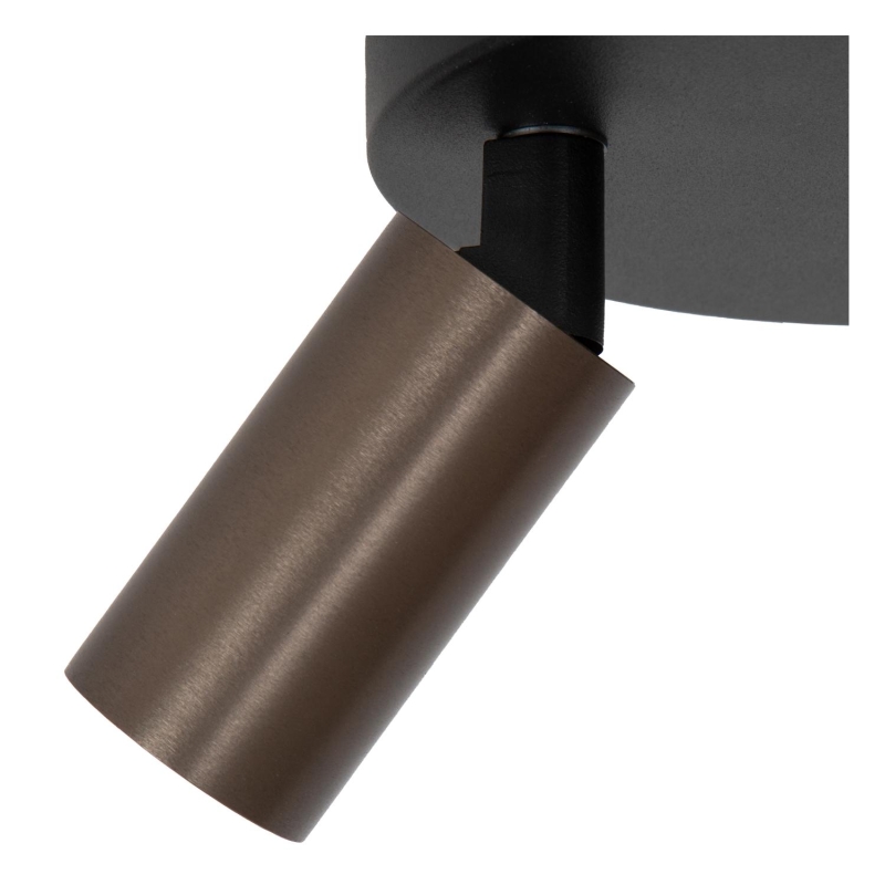 Lucide RITMO - Ceiling spotlight - Ø 18 cm - 3xGU10 (MR11) - Coffee